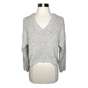 Urban Outfitters V-Neck Marled Gray Sweater - Size Small